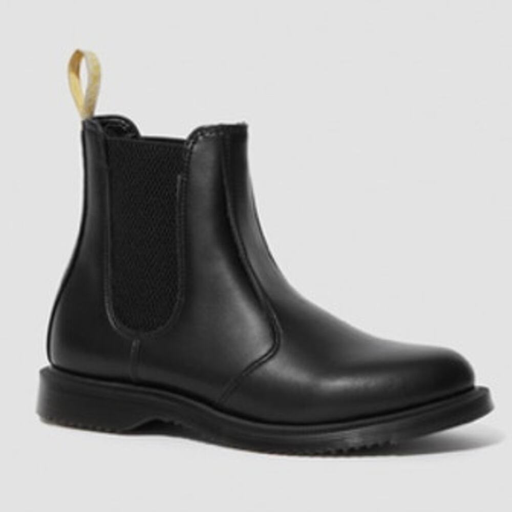 Dr. Martens Chelsea Black Flora Boot Vegan Leather 6